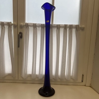 Vase Boden blau Kobaltblau Joska 83 cm hoch Bodenmais mundgeblasen  - Bild 1 von 4