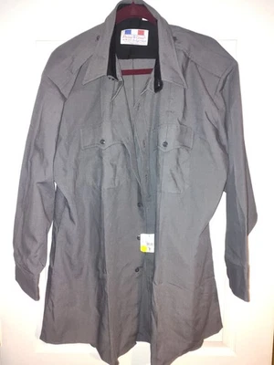 Flying Cross 18.5 32/33 Men's Police Military Dress Uniform Shirt LS GRAY - Image 1 of 4