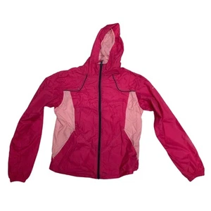 Columbia Big Girls Wind Racer Rain Jacket Size 18/20 Bright Rose Pink - Picture 1 of 9