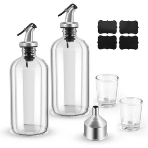 16 Oz Mundwasserspender Aus Glas mit AusgießTrichter und Etiketten Wiederve2876 - Bild 1 von 7