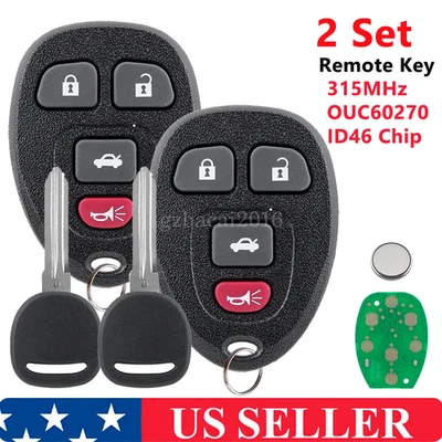 Juego de 2 llaves de repuesto para Buick Lucerne Cadillac DTS 2006-2011 mando a distancia para coche 4B Foto 1 de 4