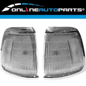 LH+RH Chrome Corner Lights Pair for Toyota Hilux LN85 RN85 4cyl 2.4L 1991-1997 - Picture 1 of 3
