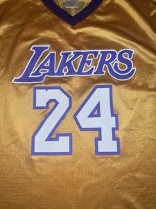 Kobe Bryant Los Angeles Lakers #24 NBA Jersey Mesh Vintage Yellow XL used - Picture 1 of 8