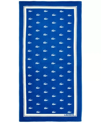 Lacoste Home Foulard Croc Cotton Beach Towel 36"X72". - Image 1 of 2