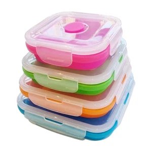 COLLAPSIBLE TUBS SQUARE 4 SET SILICONE STORAGE CONTAINER CARAVAN DOMETIC PARTS - Picture 1 of 1