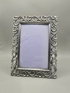 Silver Effect Scroll Frame 6x4" - Picture 1 of 6