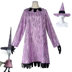 Cosplay The Nightmare Before ChristmasThe Witch Shock Kleid Hut Kostüme Anzüge - Picture 1 of 11