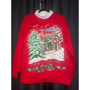 Ugly Christmas Sweater Weihnachtssweatshirt Rundhals Gr. Large Vintage - Bild 1 von 3