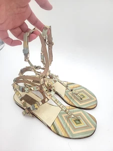 Valentino Garavani Rockstud Gladiator Sandals size 37 US 6.5 - Picture 1 of 7