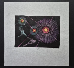 Ruth Leaf (1923 - 2015) Grabado Intaglio Firmado Edición "ESTRELLAS" # 32/50 - Imagen 1 de 3