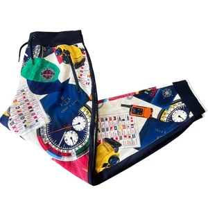 Polo Ralph Lauren Nautical Yacht Ships Challenge Log All Over Print Pants Mens M - Picture 1 of 11