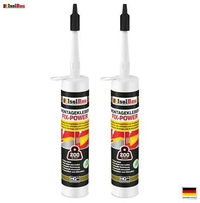 Montagekleber FIX-POWER Baukleber 2x 480g Kartusche weiß Qualität 200kg / 10cm - Bild 1 von 4