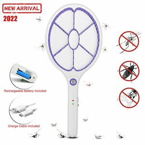 Electronic Rechargeable Fly Swatter Mosquito Racket Bug Zapper Mosquito Killer