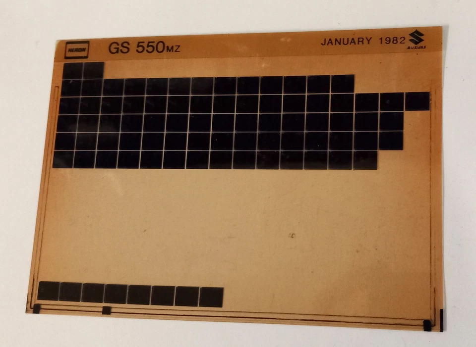 Suzuki GS550MZ Jan 1982 Motorcycle Parts Micro Fiche - Image 1 of 1