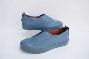 SEASALT DENIM BLUE LEATHER/LEATHER LINED FLATFORM SLIP ON COMFORT SHOES UK5 EU38 - Picture 1 of 15