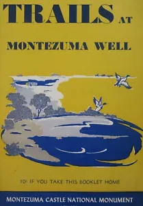 Vintage Arizona Trails at Montezuma Castle Well Parco Nazionale libretto mappa 1958 - Foto 1 di 7