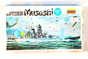Lindberg MUSASHI 1987 Japanese Battleship Snap-fit 1/1150 Scale Model 843 SEALED - Picture 1 of 5
