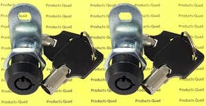 2x Black Tubular 5/8" Cam Lock - Homak cabinet camper REMOVABLE keyed the same - Picture 1 of 4