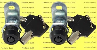 ADMIRAL LOCKS 2x Black Tubular 5/8" Cam Lock - Homak cabinet camper REMOVABLE keyed the same