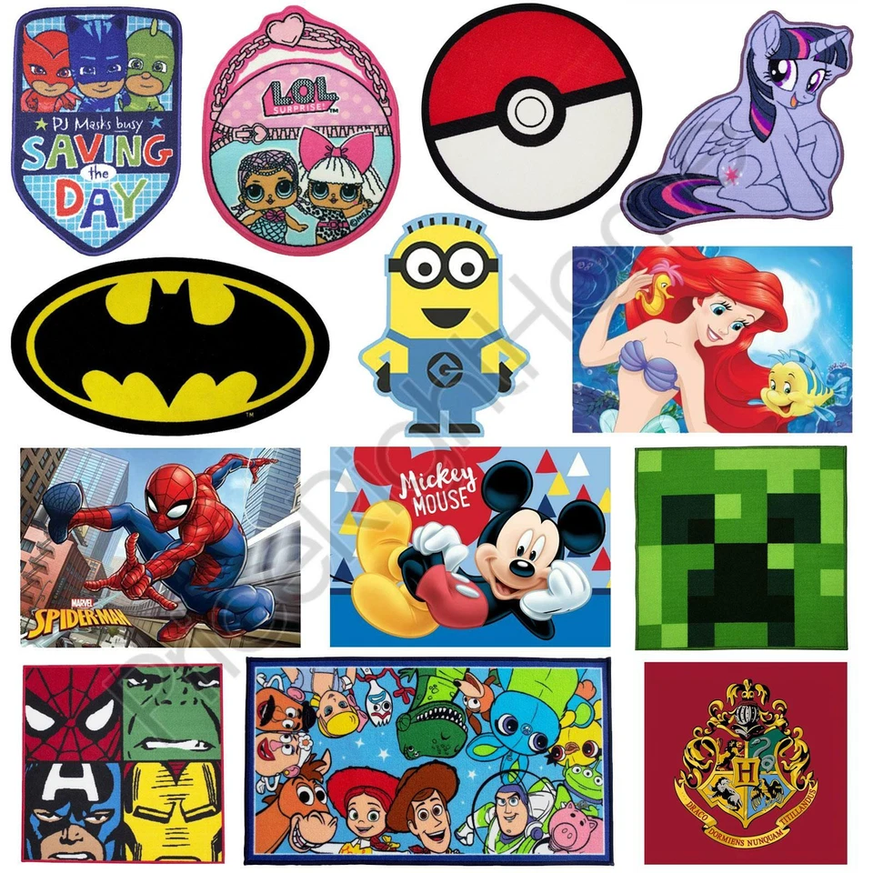 KIDS CHARACTER & DISNEY FLOOR MATS RUGS TOY STORY THOMAS MINIONS MARVEL - Image 1 of 1