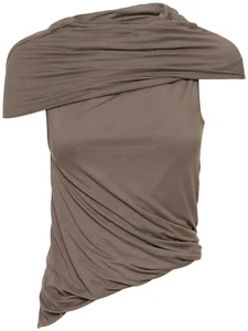 RICK OWENS Hollywood Lola $565 Dust Cotton T-shirt New & Authentic - Picture 1 of 2