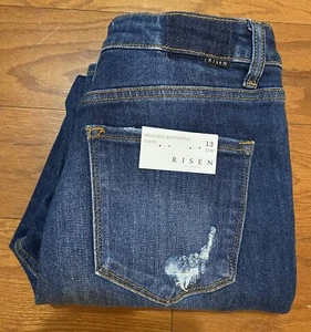 RISEN High Rise Boyfriend Women’s Jeans Size 13/31 Distressed New! NWT - Picture 1 of 6
