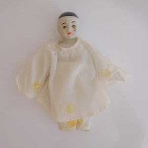Puppe Babypuppe Künstler Pierrot Handarbeit Hand Keramik Nylon Vintage Xx PN - Bild 1 von 10