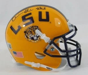Derrius Guice Signed LSU Tigers Mini Helmet Beckett COA NCAA WFT Redskins - Picture 1 of 3