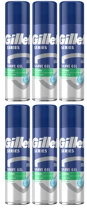6 x Gillette Serie Gel de afeitado piel sensible - 200 ml - Imagen 1 de 1