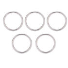 New 5Pcs 304 Stainless Steel Round O Rings Seamless Multi Purpose Welding