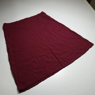 Falda Ava & Viv Línea A Mujer 2XL Granate Flexible Elástica Rayón Informal Día Salida Foto 1 de 4