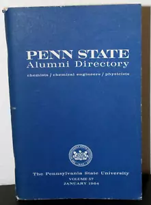 Penn State Alumni Verzeichnis Chemiker / Chemieingenieure / Physiker 1964 #57 - Bild 1 von 9