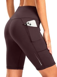 Women's High Waisted Biker Shorts 8" Running Workout Tummy Control Bike Spand... - Picture 1 of 7