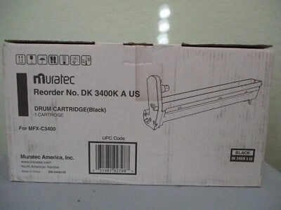 Genuine Muratec MFX-C3400 DK 3400K Black Drum Cartridge New! - Image 1 of 2