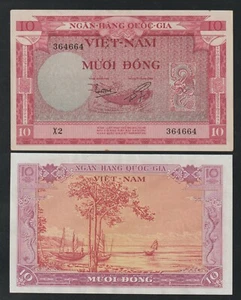 1955 South Vietnam National Banknote Mười Đồng Pick 3a - Picture 1 of 4