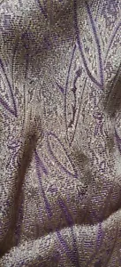 Beautiful Vintage Gold & Purple Dress Making Fabric       58 x43 inches  - Picture 1 of 3