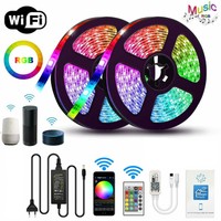 10M 5M LED Strip Light RGB tape lamp Waterproof Alexa Google Smart WIFI Full Kit