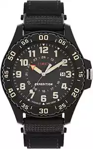 Timex TW4B26300, Herren ""Expedition Acadia"" schwarz Nylonuhr, Indiglo, Datum, NEU - Bild 1 von 2