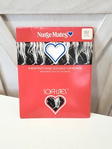 VINTAGE Pantyhose Nurse Mates #81501 Soft-Lites Sheer White Size A - Picture 1 of 3