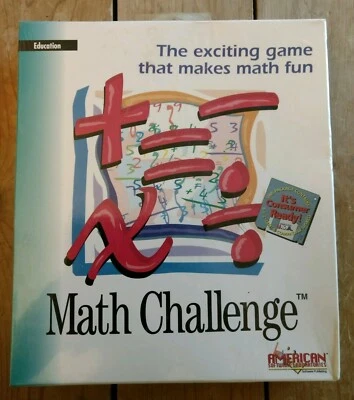 Math Challenge - 3.5" Floppy Disk PC VGA DOS Video Game - NOS Sealed Software - Image 1 of 4