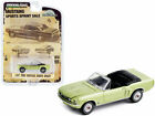 1967 FORD MUSTANG CONVERTIBLE SPORTS SPRINT LIME GOLD 1/64 CAR GREENLIGHT 30215