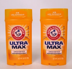 Arm & Hammer Ultra Max Antiperspirant Deodorant Wide Stick 2.6 oz Pack of 2 - Picture 1 of 4