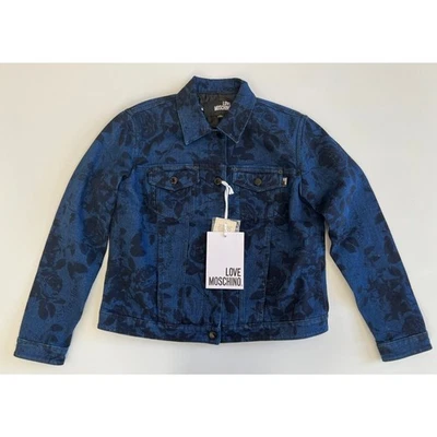 Chaqueta de algodón azul denim Love Moschino para mujer talla 10 $598 nueva con etiquetas Foto 1 de 4
