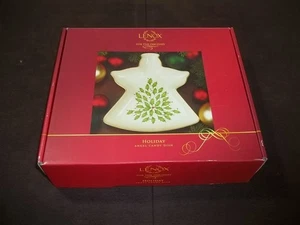 Plato de caramelo Lenox Christmas Holiday Angel nuevo en caja acebo y bayas - Imagen 1 de 2