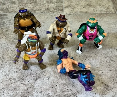 Figuras de acción TMNT de colección de los años 90 - Lote de 5 tortugas ninja y villanos Foto 1 de 4