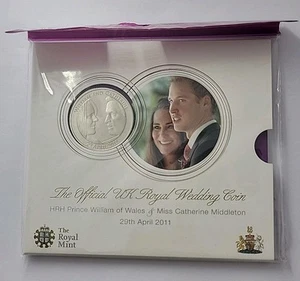 2011 The Royal Wedding of Prince William & Catherine Middleton BUNC UK £5 Münze  - Bild 1 von 4