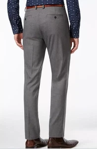 Pantalones de vestir Kenneth Cole gris ajustados elásticos para hombre talla 38W 30L da67 - Imagen 1 de 2