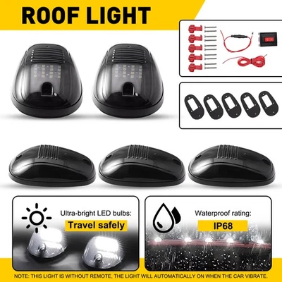 5 件 适用于道奇 RAM 1500/2500/3500/4500/5500 5 件 白色 LED 车厢运行灯 — 第 1/4 张图片