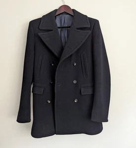 SUITSUPPLY Navy Blue Men's 100% Wool Peacoat 38R M Slim Fit 599$ MSRP - Picture 1 of 6