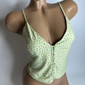 Top Cami Floral Y2K Forever 21 Ditsy M Verde Lechera Coqueta Cottagecore - Imagen 1 de 10